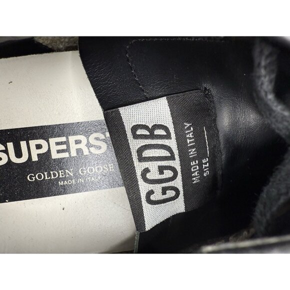 Golden Goose Super-Star Leather Sneakers in Black and White Size 41 - Picture 9 of 16